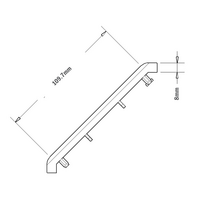 40-230-1 MODULAR SOLUTIONS ALUMINUM GUSSET 90MM X 90MM GRAY PLASTIC CAP COVER FOR 40-130-1, FOR A FINISHED APPEARANCE